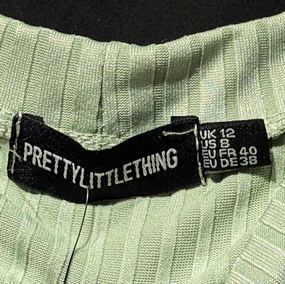 Plus Sage Green Rib Bust Detail Bodycon Dress size 8. Never worn with tag# - Picture 3 of 4